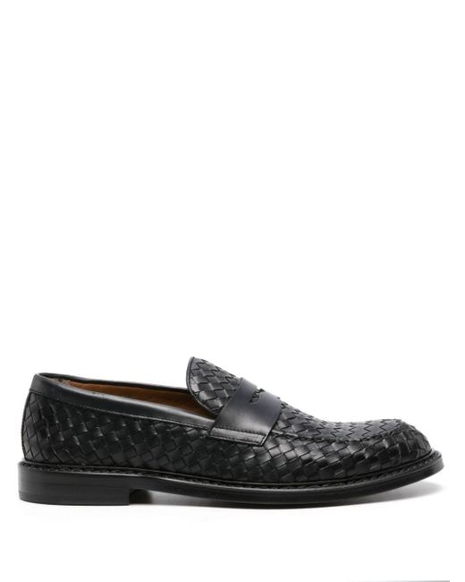 Doucal's Penny-Loafer mit Webmuster in Black für Herren