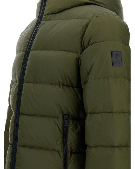 Fay Green Hooded Quilted Jacket for men