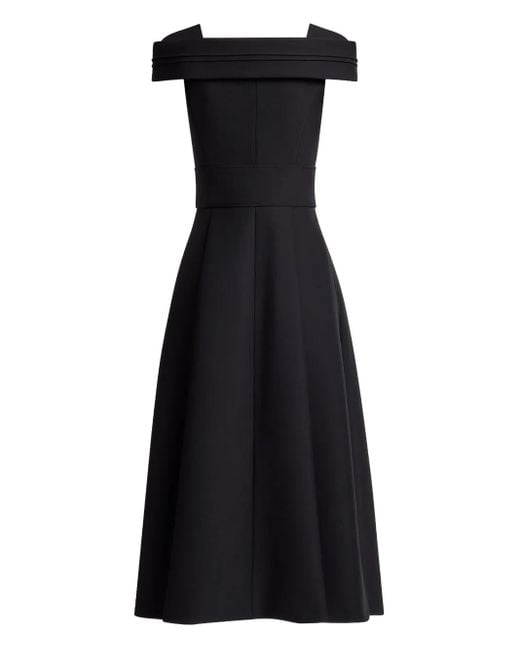 Elie Saab Black Zip-Detail Midi Dress