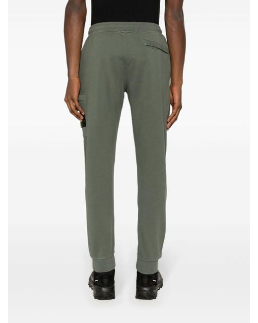 Stone Island Green Compass-patch Jersey Track Pants for men