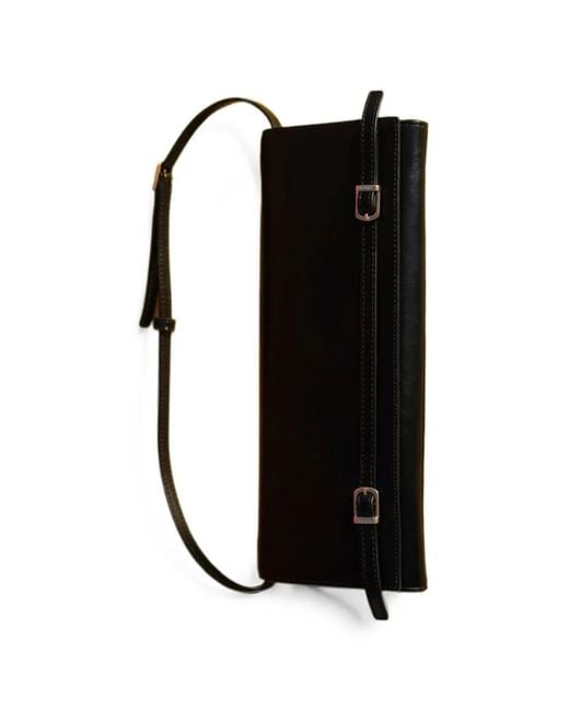 Jonathan Simkhai Black River East West Leather Clutch