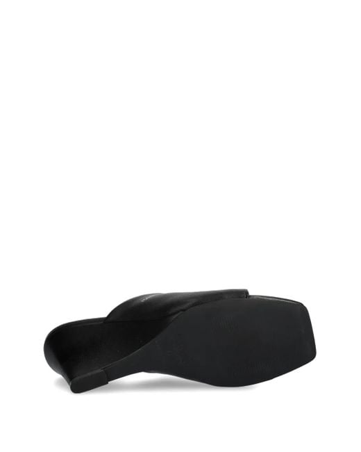 Karl Lagerfeld Black 85Mm Logo-Print Sandals