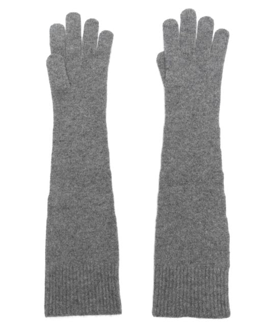 Totême  Geribbelde Handschoenen in het Gray