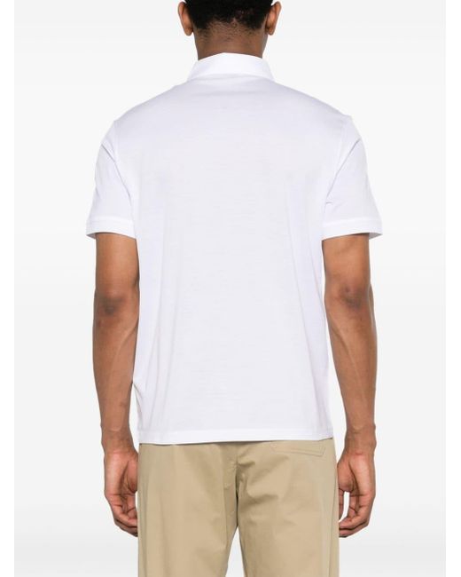 Moncler Katoenen Poloshirt Met Logo-applicatie in het White voor heren