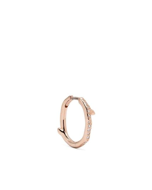 Shaun Leane White 18Kt Rose Vermeil Cherry Branch Single Hoop Earring