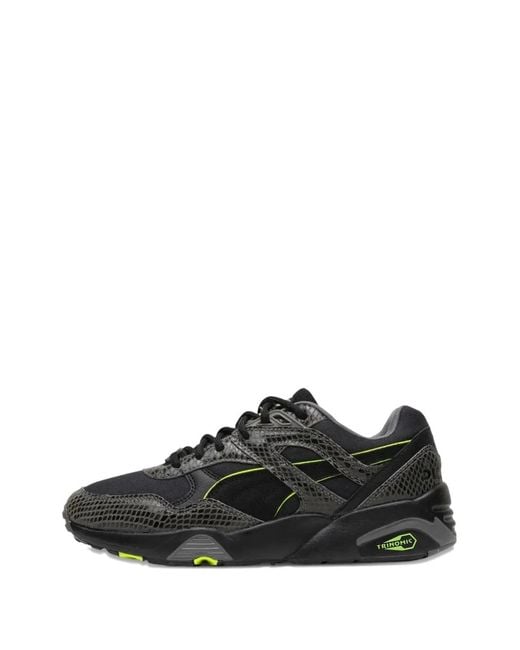 PUMA Black R698 Snake Sneakers for men