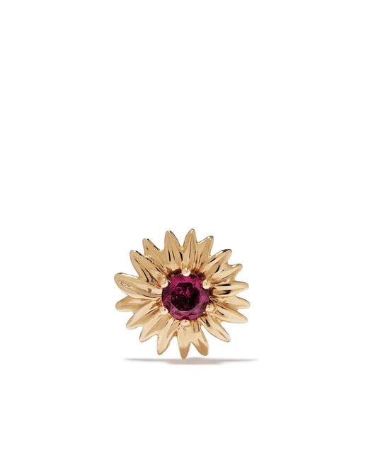 Aurelie Bidermann White 18Kt Rhodolite Bouquet Sing Earring
