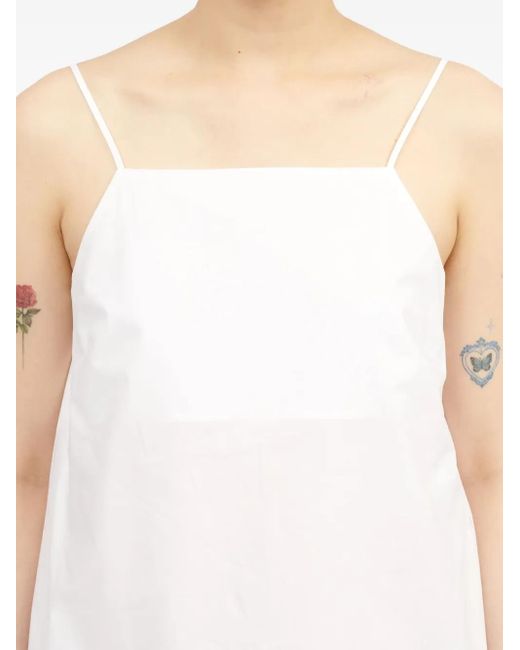 MM6 by Maison Margiela White V-Back Cotton Top