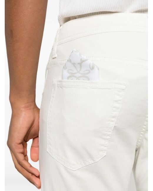 Jacob Cohen White Straight-Leg Jeans for men