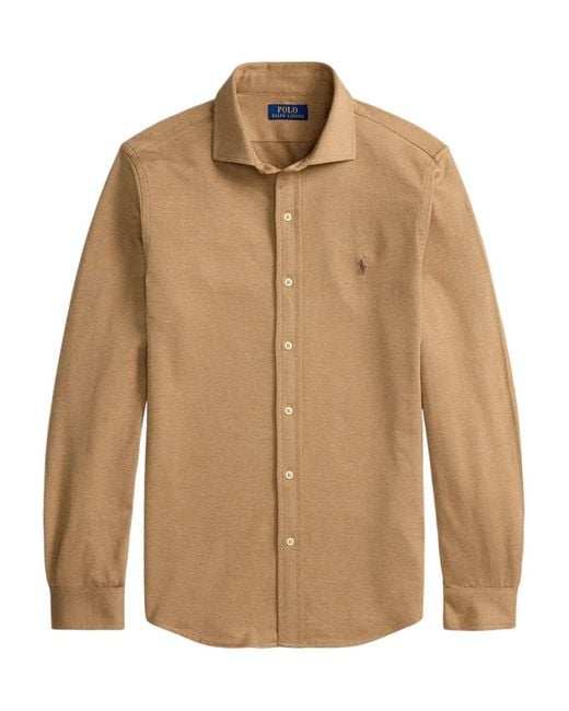 Polo Ralph Lauren Natural Logo-Embroidered Shirt for men