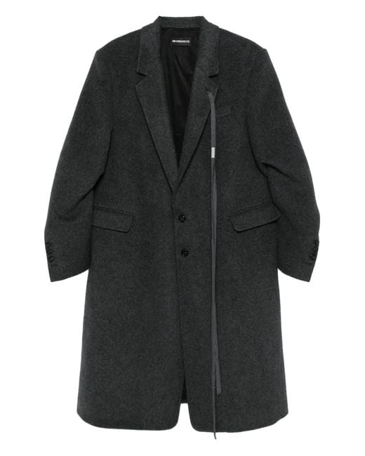 Ann Demeulemeester Black Viv Button-Up Coat