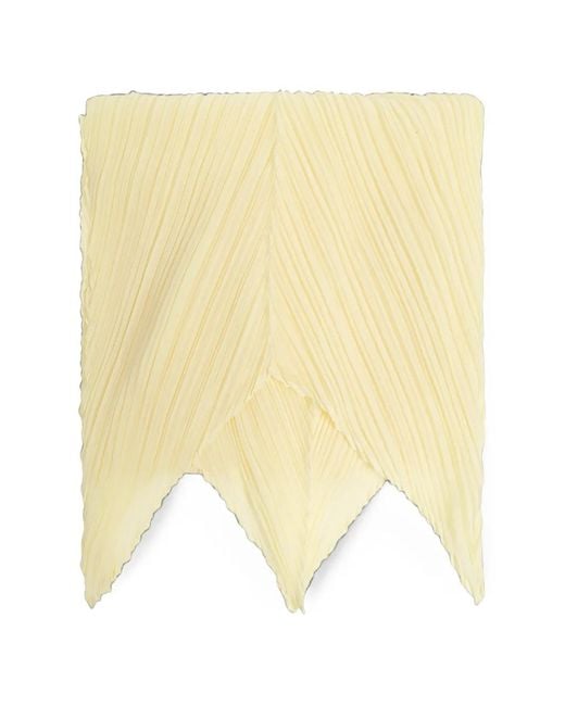 Pleats Please Issey Miyake Yellow Pleated Scarf