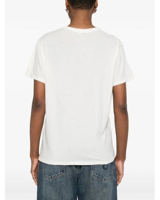 R13 White Baby Girl Logo-Print T-Shirt