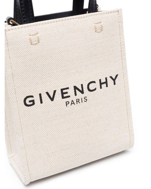 Givenchy G キャンバス ハンドバッグ ミニ White