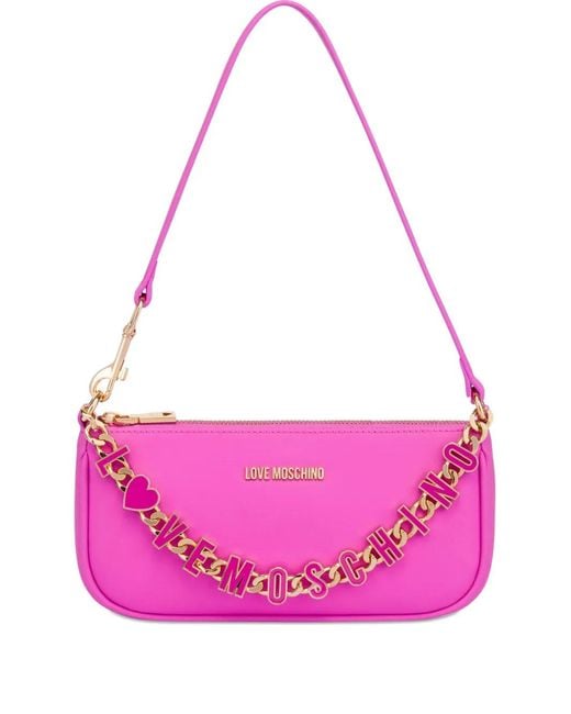 Love Moschino チェーン ショルダーバッグ Pink