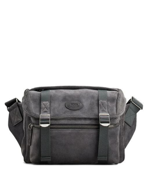 Tod's Wildledertasche Mit Schnallenriemen in Gray für Herren