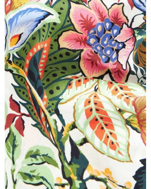 Etro White Maxi-Hemdkleid mit Blumen-Print