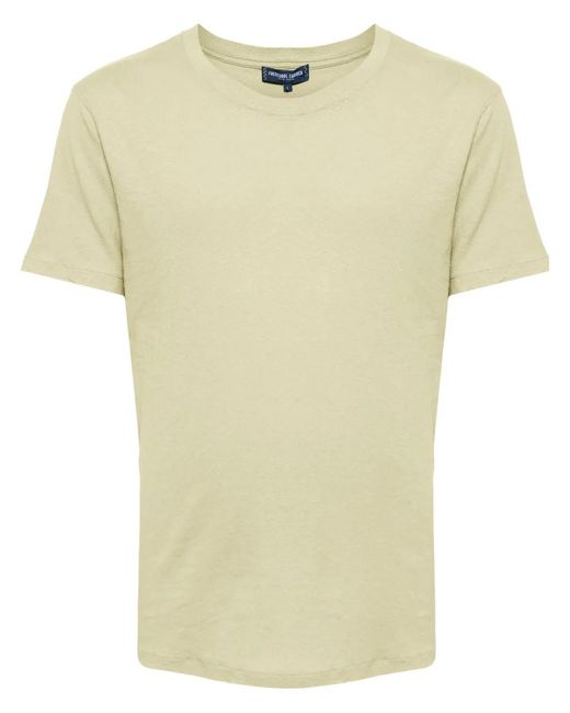 Frescobol Carioca Yellow Lucio Cotton-Linen T-Shirt for men
