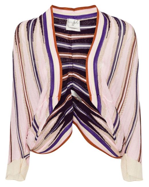 Forte Forte Pink Striped Batwing-sleeve Cardigan