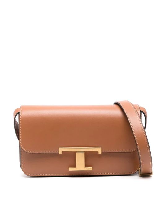 Tod's Brown Mini T Timeless Cross Body Bag