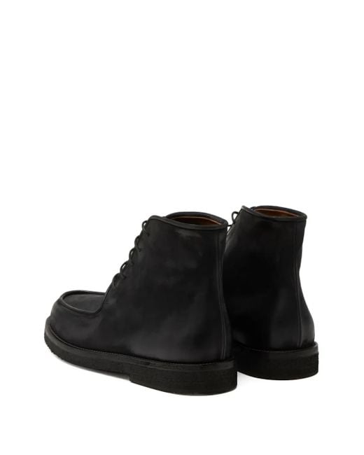 Marsèll Black Lace-Up Leather Desert Boots for men