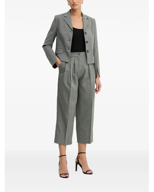 Sisley Gray Button Pleated Trousers