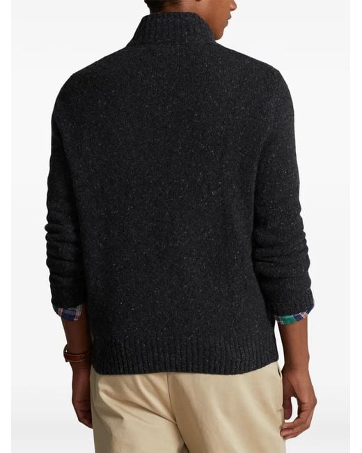 Polo Ralph Lauren Blue Button-Neck Sweater for men