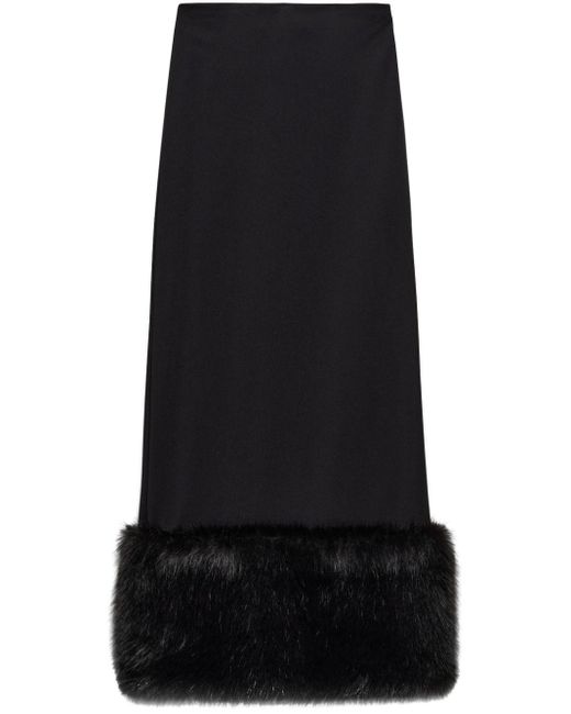 Prada Black Stretch Jersey Skirt