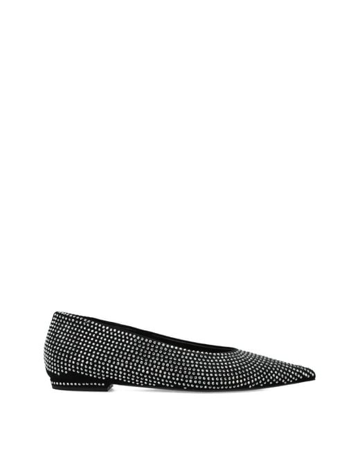 ROTATE BIRGER CHRISTENSEN Black Embellished Flat Pumps