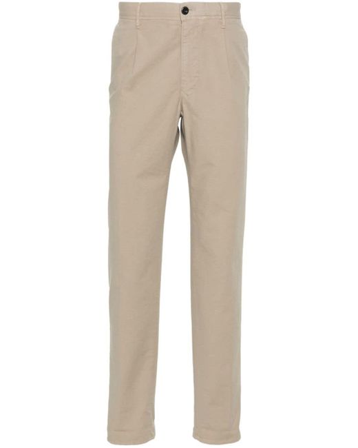 Incotex Natural Tapered Cotton Trousers for men