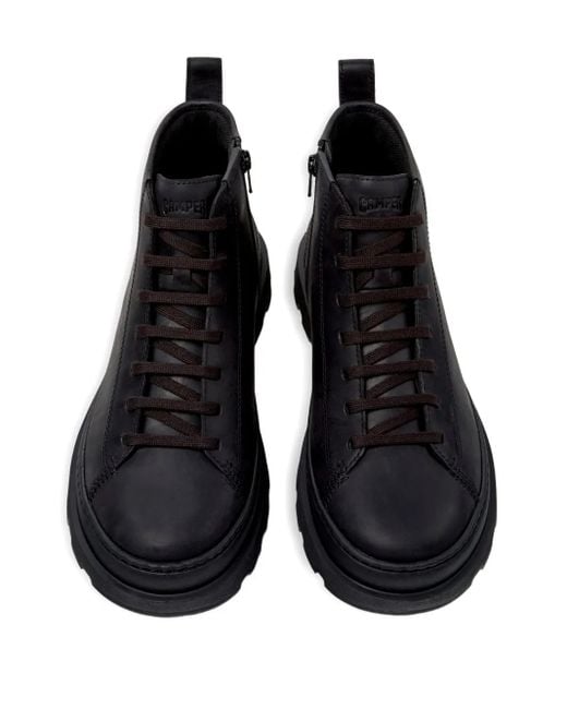 Camper Black Brutus Lace-Up Boots for men