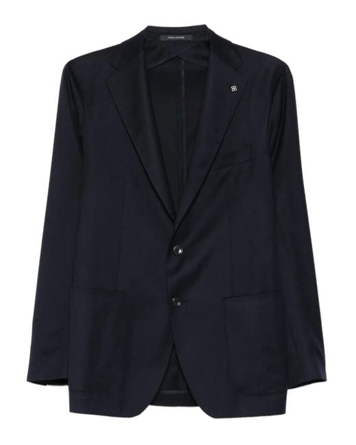 Tagliatore Blue Two-Button Wool Blazer for men