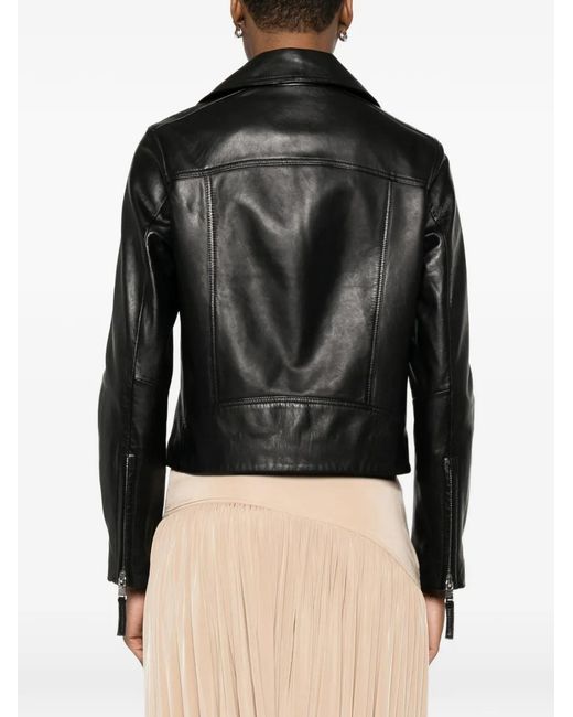 Bully Black Zip Lambskin Jacket