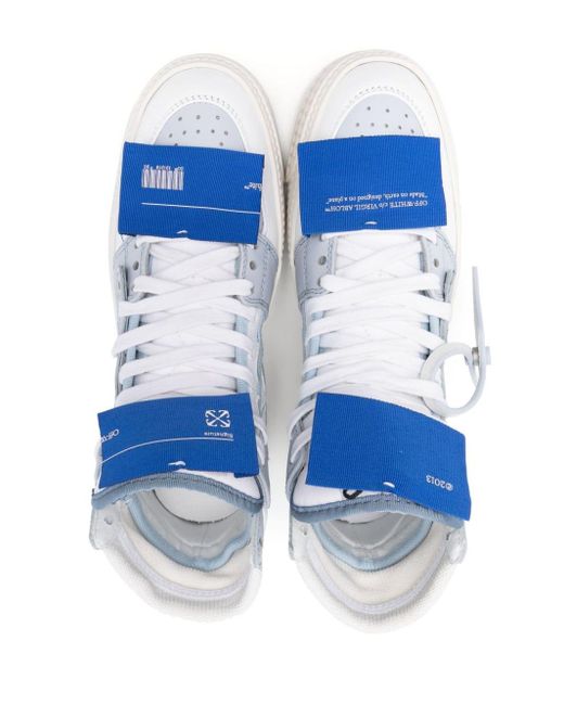 Off-White c/o Virgil Abloh 3.0 Off-court High-top Sneakers in het Blue