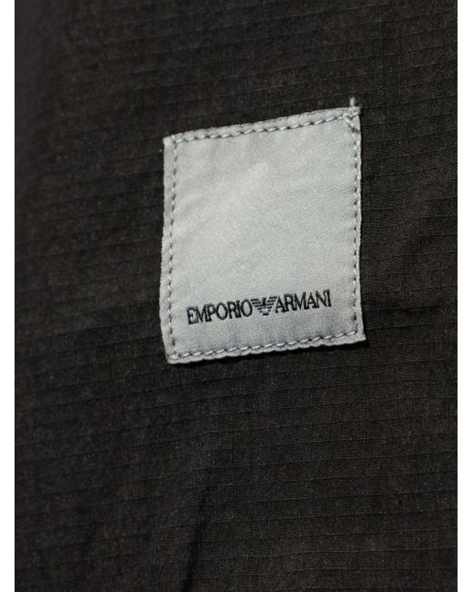Emporio Armani Black Drawstring Wide-leg Trousers for men
