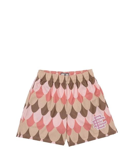 Eric Emanuel Pink Graphic-Print Track Shorts for men