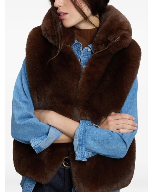 Woolrich Brown Hybrid Curly Vest