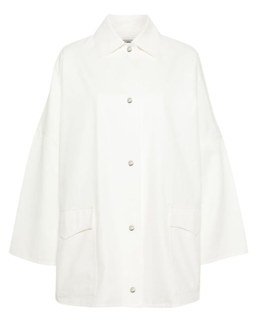 Totême  White Hemdjacke aus Bio-Baumwolle