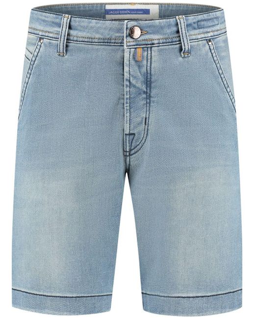 Jacob Cohen Schmale Jeans-Shorts in Blue für Herren