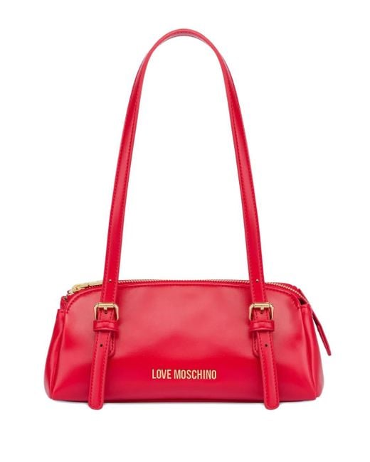 Love Moschino Red Buckle Shoulder Bag