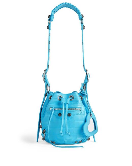 Balenciaga Blue Xs Le Cagole Bucket Bag