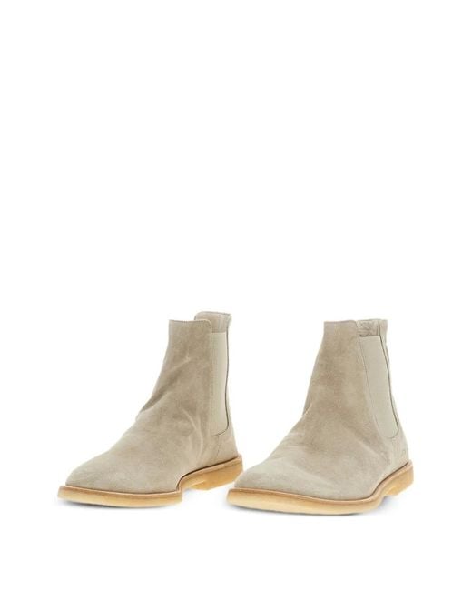 Common Projects Natural Bottines En Cuir À Empiècements Élastiqués for men