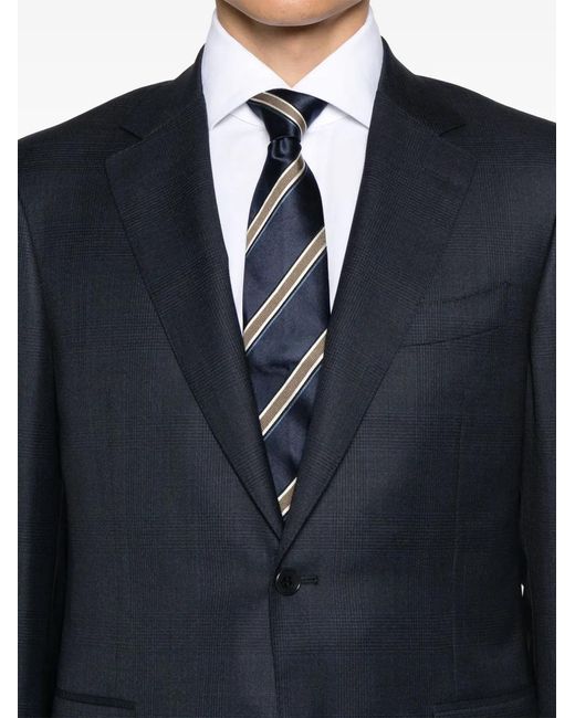 Canali Blue Checked Suit for men
