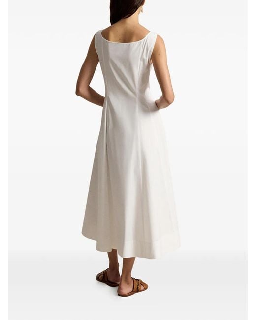 Polo Ralph Lauren White Button-Up Midi Dress