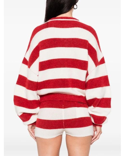 Fiorucci Red Striped Crew-Neck Jumper