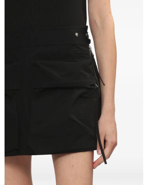 Helmut Lang Black Jupe À Poches Zippées
