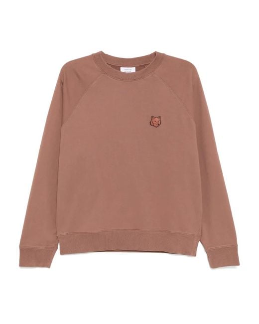Maison Kitsuné Pink Bold Fox Head Sweatshirt for men