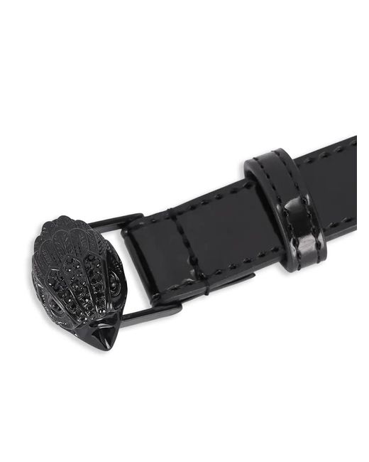 Kurt Geiger Black Eagle Head Patent-Leather Belt