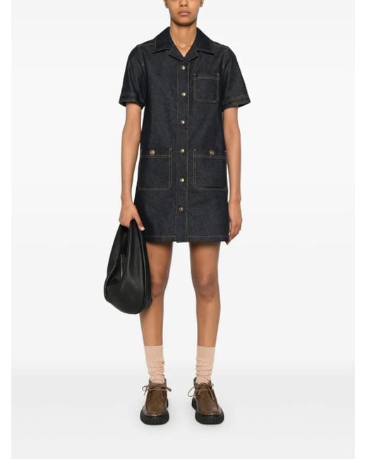 【MONCLER】Mini abito a polo in denim★ミニデニムポロドレス 0400022659620_DENIMBLUE?wid=