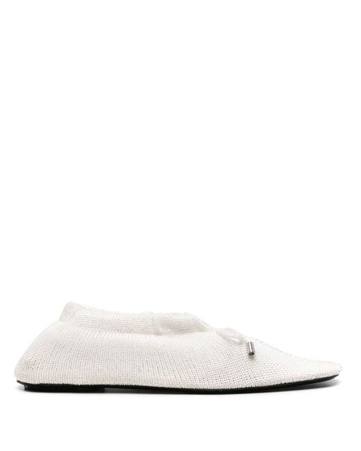 Totême  White The Knitted Ballerina Shoes
